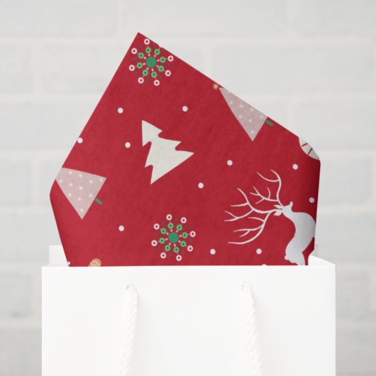 Christmas Gift Wrap — Reindeer, Gingerbread 薄葉紙 (ギフトバッグ)