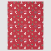 Christmas Gift Wrap — Reindeer, Gingerbread 薄葉紙 (正面)