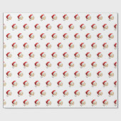 Christmas Gift Wrap Tortilla Santa Hat ラッピングペーパー (フラット)