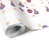 Christmas Gift Wrap with Colorful Garlands ラッピングペーパー (ロールコーナー)