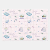 Christmas Gift Wrap with Festive Holiday Patterns  ラッピングペーパーシート (正面2)