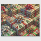 christmas gifts boxes ラッピングペーパー (フラット)