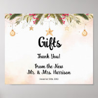 Christmas Gifts Bridal Shower Wedding  Poster