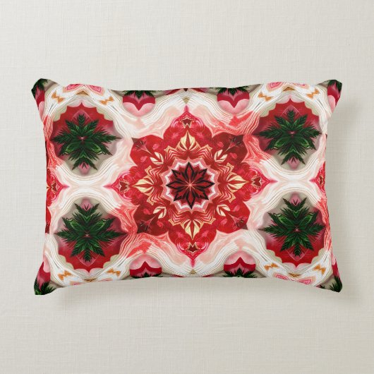 Christmas Gifts Frequency Abstract Winter Cushion アクセントクッション (正面)