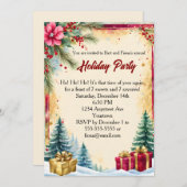 Christmas Gifts Holiday Party 招待状 (正面/裏面)