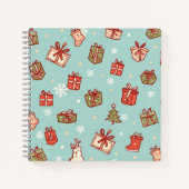 Christmas Gifts Pattern Notebook ノートブック (正面)