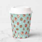 Christmas Gifts Pattern Paper Cups 紙コップ (左)