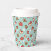 Christmas Gifts Pattern Paper Cups 紙コップ (裏面)