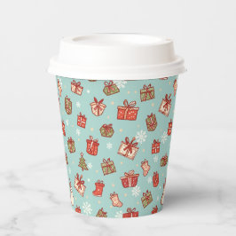 Christmas Gifts Pattern Paper Cups 紙コップ