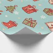 Christmas Gifts Pattern Wrapping Paper ラッピングペーパー (角)