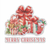 Christmas Gifts Presents Candy Cane Stickers  シール (正面)