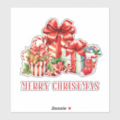 Christmas Gifts Presents Candy Cane Stickers  シール (シート)