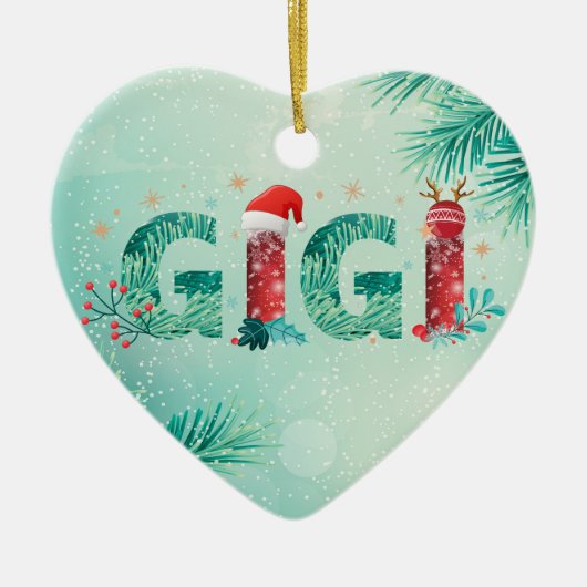 Christmas Gigi Ornament セラミックオーナメント (正面)