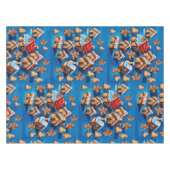 Christmas ginger Cookies Houses Trees Holiday deco テーブルクロス (正面(横))