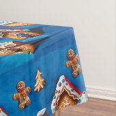 Christmas ginger Cookies Houses Trees Holiday deco テーブルクロス (インサイチュ)