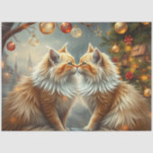 Christmas Ginger kissing Cats Tissue Paper 薄葉紙 (正面)