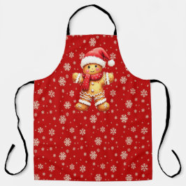 Christmas Gingerbread Apron. エプロン