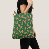 Christmas Gingerbread Baby Cookies Print Tote Bag トートバッグ (クローズアップ)