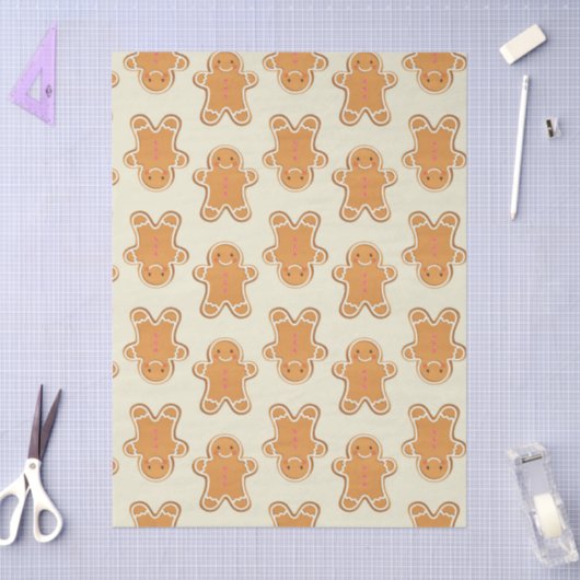  Christmas Gingerbread Baby Gift Wrapping Paper 薄葉紙 (クラフト)