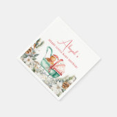 Christmas Gingerbread Baby Shower スタンダードカクテルナプキン (角)