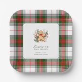 Christmas Gingerbread Baby Shower  ペーパープレート (正面)