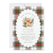 Christmas Gingerbread Baby Shower Invitation