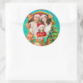 Christmas Gingerbread Candy House, and New Year ラウンドシール (バッグ)