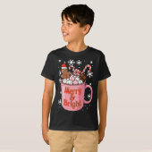Christmas Gingerbread Cocoa Merry Bright Xmas Wome Tシャツ (正面フル)