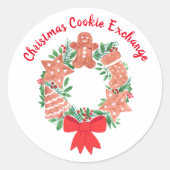 Christmas Gingerbread Cookie Exchange  ラウンドシール (正面)