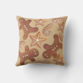 Christmas Gingerbread Cookie Pattern クッション (裏面)
