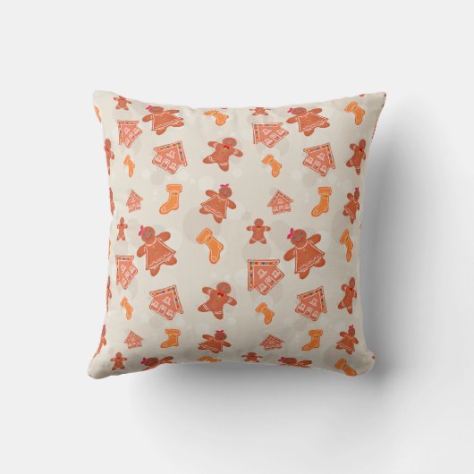 Christmas Gingerbread Cookies Pattern クッション (裏面)