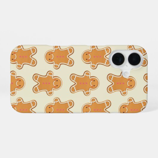 Christmas Gingerbread Cookies Print Phone Case iPhone 16ケース (裏面横)
