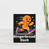 Christmas Gingerbread Dash Running Runner Xmas Mar カード (正面)