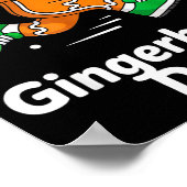 Christmas Gingerbread Dash Running Runner Xmas Mar ポスター (角)