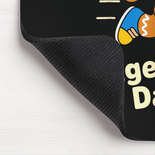 Christmas Gingerbread Dash Running Runner Xmas Mar マウスパッド (コーナー)