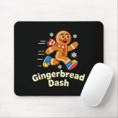 Christmas Gingerbread Dash Running Runner Xmas Mar マウスパッド (マウス)
