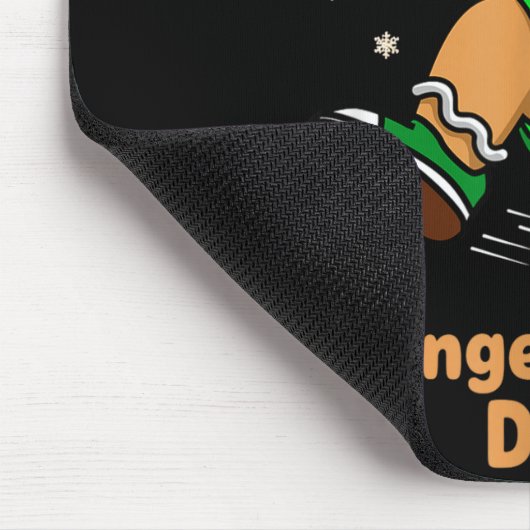 Christmas Gingerbread Dash Running Runner Xmas Mar マウスパッド (コーナー)