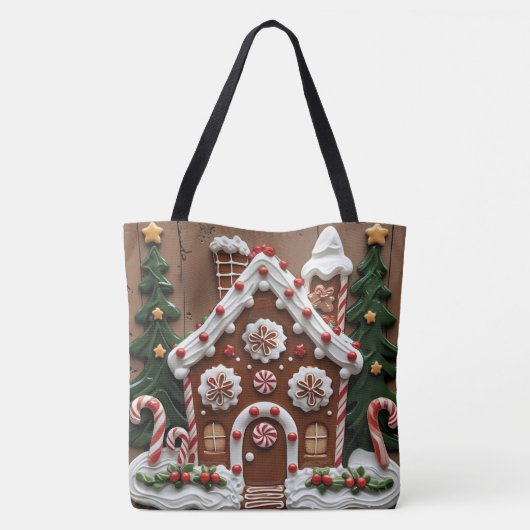 Christmas Gingerbread House トートバッグ (裏面)
