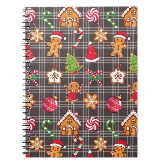 Christmas Gingerbread House Cookies Notebook ノートブック (正面)