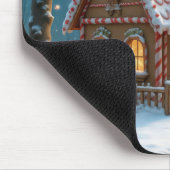 Christmas Gingerbread House With a Snowman  マウスパッド (コーナー)