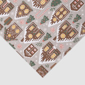 Christmas Gingerbread Houses Holiday Pattern 薄葉紙 (詳細)
