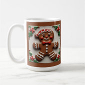 Christmas Gingerbread Man Customizable コーヒーマグカップ (左)