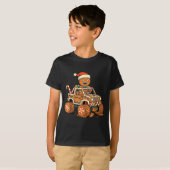 Christmas Gingerbread Man Driving Truck Xmas Light Tシャツ (正面フル)