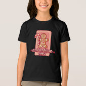 Christmas Gingerbread Man Pixel Art Design トライブレンドＴシャツ (正面)