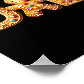 Christmas Gingerbread Matching Family Party Xmas P ポスター (角)