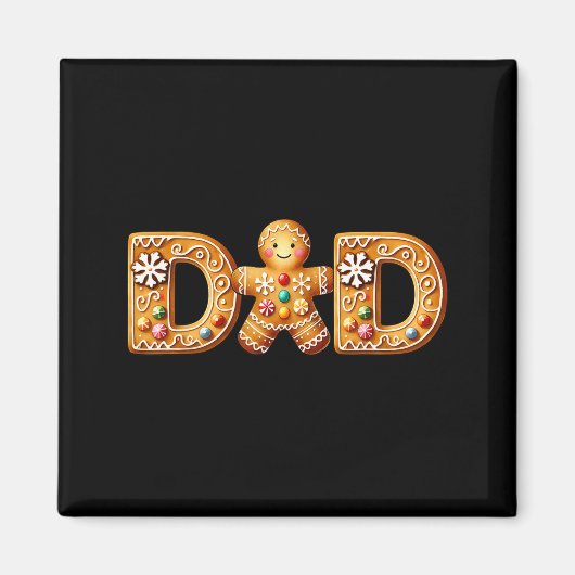 Christmas Gingerbread Matching Family Party Xmas P マグネット (正面)