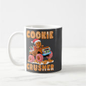 Christmas Gingerbread Pajamas Cookie Crusher Monst コーヒーマグカップ (左)