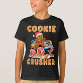 Christmas Gingerbread Pajamas Cookie Crusher Monst Tシャツ (正面)