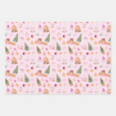 Christmas Gingerbread Pink ラッピングペーパーシート (正面2)