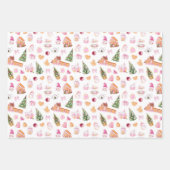 Christmas Gingerbread Pink ラッピングペーパーシート (正面)